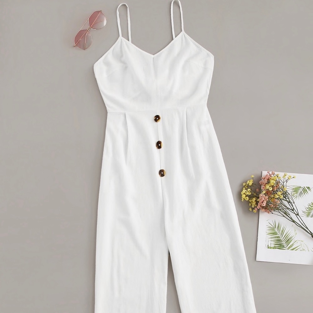 Last One! Bow Tie Back Jumpsuit - Picture 7 of 7